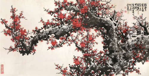 王成喜（b.1940） 1991年作 铁骨生春 镜心 设色纸本