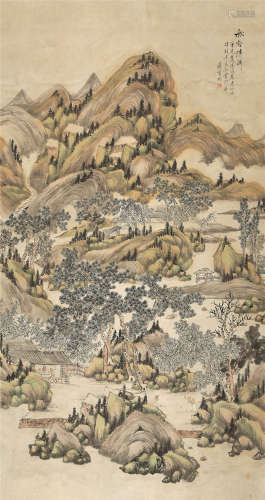 蒋宝龄（1781～1840） 松壑清谭 立轴 设色纸本