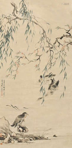 华嵒（1682～1756） 1732年作 春江水暖 镜心 设色纸本