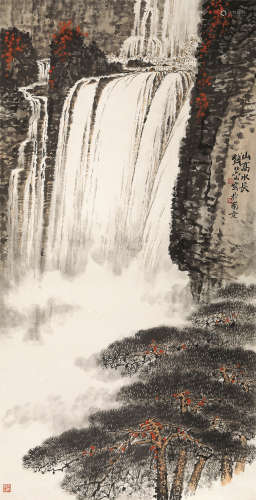 钱松嵒（1899～1985） 山高水长 镜心 设色纸本