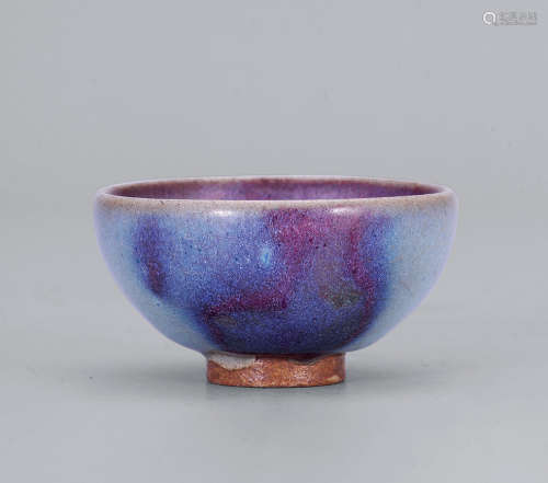 宋 鈞窯紫斑釉小碗