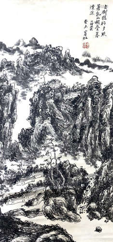 黄宾虹 古树搓枒 水墨纸本立轴