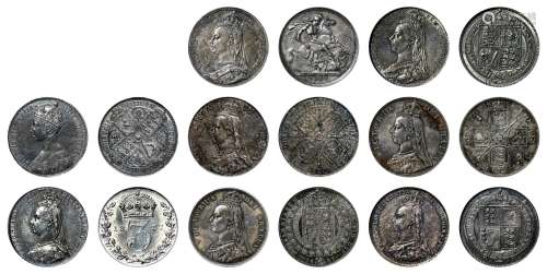 现代·英国银币一组八枚