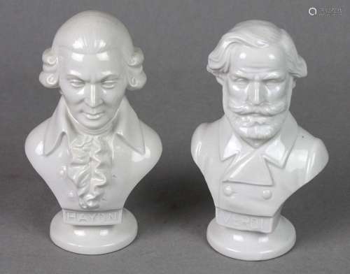 Porzellanbüste von Verdi und Haydn