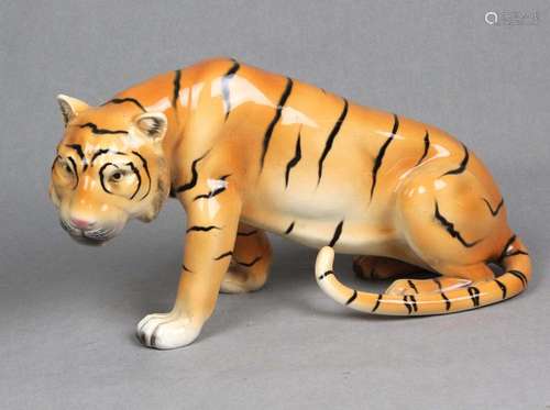 Art Deco Tigerskulptur 1930er Jahre