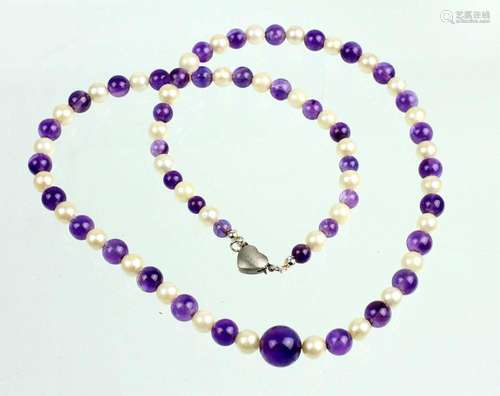 Amethyst Akoya Perlenkette