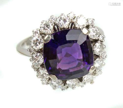 Amethyst Brillant Ring - WG 750