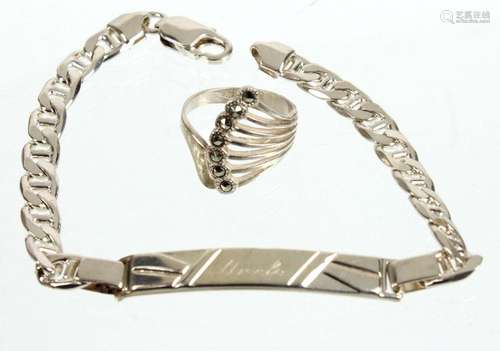 Silber Armband und Markasiten Ring