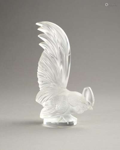 LALIQUE France
Presse-papier "Coq nain" en verre b...