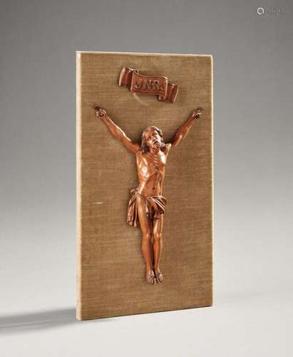 Christ en buis ou bois fruitier sculpté, la bouche ouverte, ...