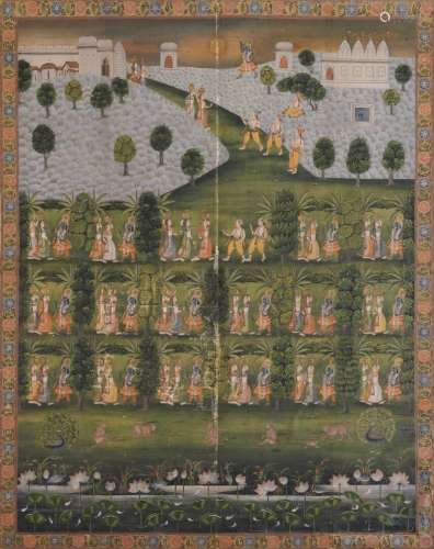 INDE
Pichwai sur soie
Début du XXe siècle
180 x 141 cm (usur...