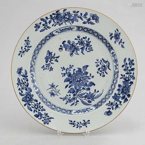A Chinese blue and white dish, Qing dynasty, Qianlong (1736-...