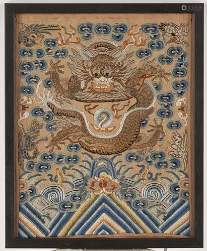 A chinese silk embroidery, (1644-1912).