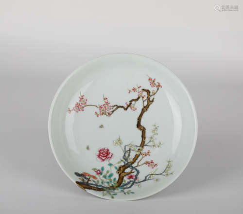 Fencai pattern Porcelain plate, Yongzheng