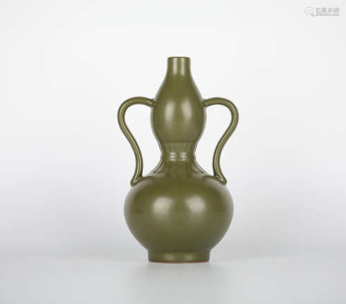 tea glaze Porcelain gourd bottle，18th