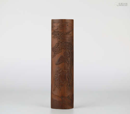 Chinese carved bamboo arm Ge