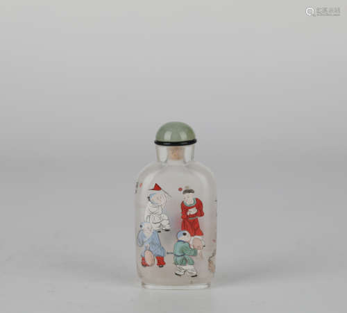 Xue Shaopu,glass painted snuff bottle