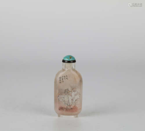 Guixianggu, glass internalized snuff bottle