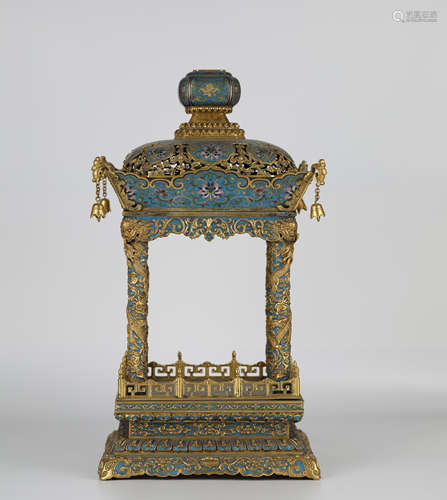 Cloisonne enamel Buddhist altar,18th