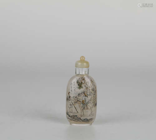 Yan Yutian, Snuff Bottle Painted in Glass