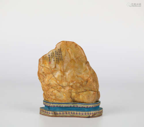 Chinese Shoushan stone mountain-shaped ornaments, Zhang Xuel...