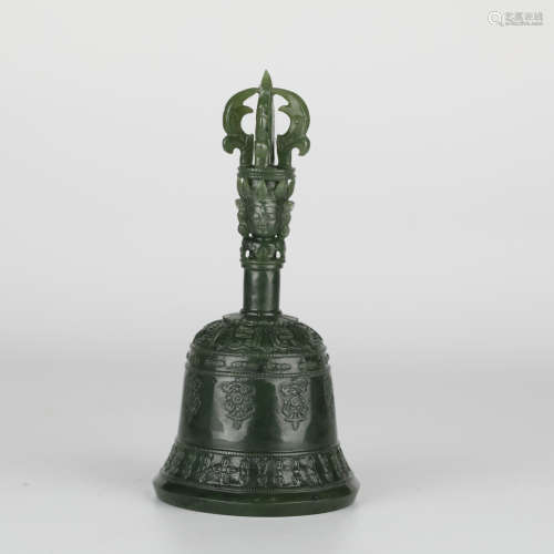 Chinese Hetian Jasper Carved Bells,18th