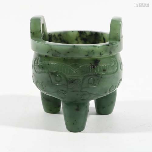 Green Jade Incense Burner, China