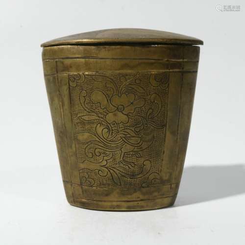 Bronze Gold Gilded Box For Prepared Opium Paste, China
