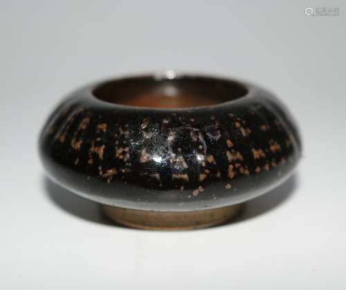 Black Glaze Porcelain Water Vessel, China