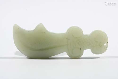 Jade Knife Shaped Ornament, China