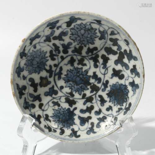 Blue And White Porcelain Small Dish, China