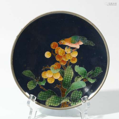 Silver Enamel Color Small Dish, China