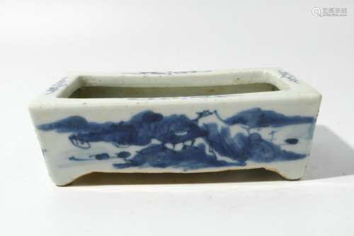 Blue And White Porcelain Water Washer, China