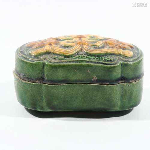 Su Tricolor Porcelain Powder Box, China