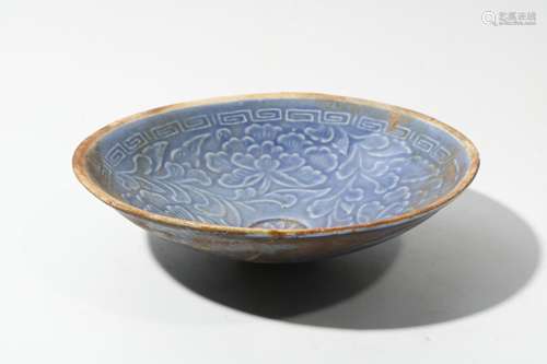 Blue Glaze Porcelain Bowl, China