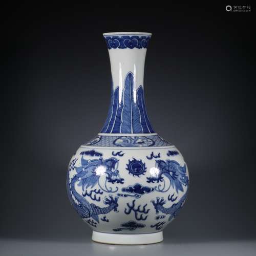 Blue and white vase