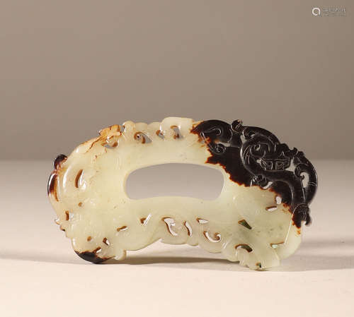 Hanhetian jade double Tiger Pendant