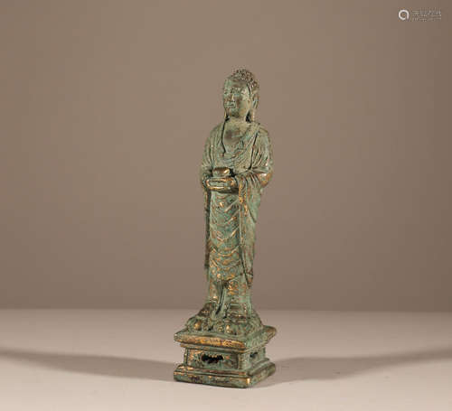 Bronze gilded Buddha statue of Ming Dynasty