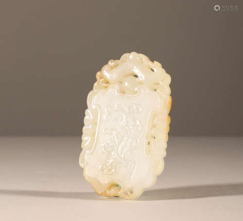 Qing Hetian jade auspicious Ruyi jade pendant