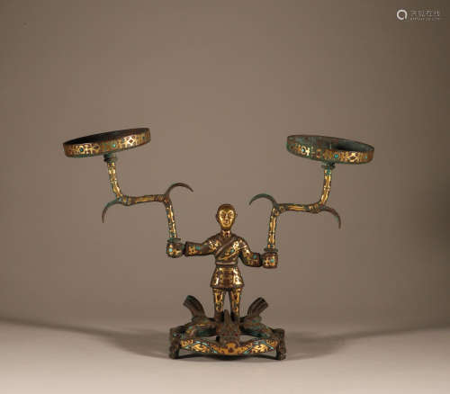 Han bronze candlestick