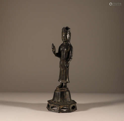 Bronze Buddha statue of Qing Dynasty