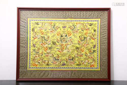 Embroidered Dragon Panel