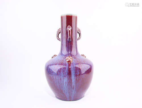 Flame-Glaze Bottle Vase