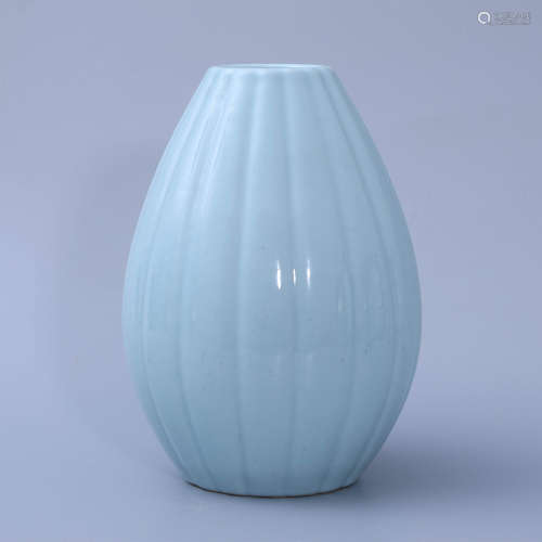 Celadon Glaze Melon-Shape Vase