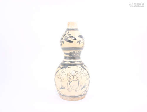 Cizhou Kiln Double-Gourd-Shape Vase