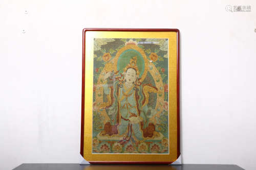 Embroidered Panel of Buddha