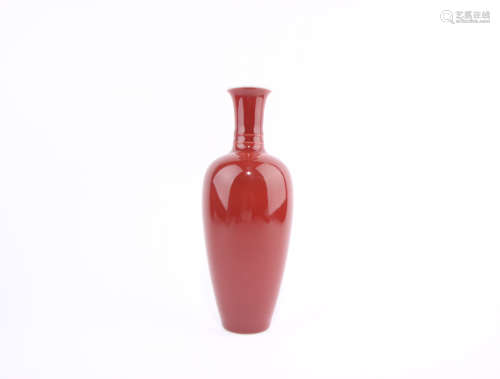 Red Glaze Buddhist Vase