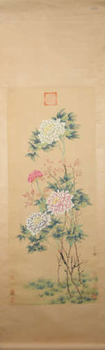 Chinese Flower Painting, Zheng Sixiao Mark