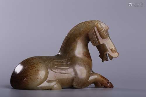 Chinese Hetian Jade Horse Ornament