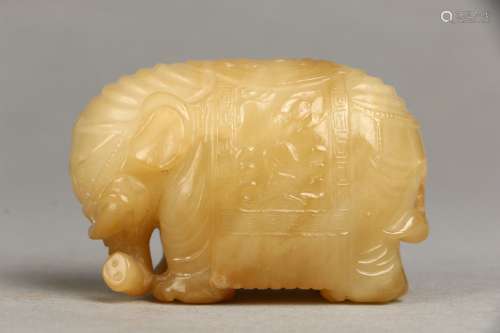 Hetian Jade Elephant Ornament